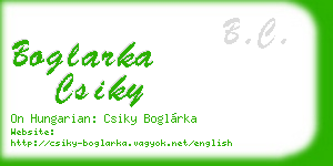 boglarka csiky business card