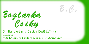 boglarka csiky business card